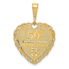14k Reversible 50th ANNIVERSARY Charm
