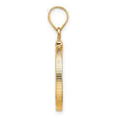 Wideband Distinguished Coin Jewelry 14k Polished 16.5mm x 1.35mm Screw Top Coin Bezel Pendant