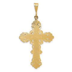 14k Fleur De Lis Cross Pendant - 4