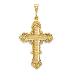 14k Fleur De Lis Cross Pendant - 4