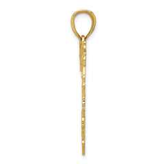 14K Polished Floral Border Heart Pendant - 2