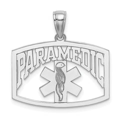 14K White Gold Cut-Out PARAMEDIC Charm