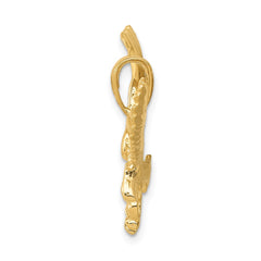 14k Solid Polished Eagle Pendant - 3