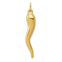 14k 3D Italian Horn Charm - 5