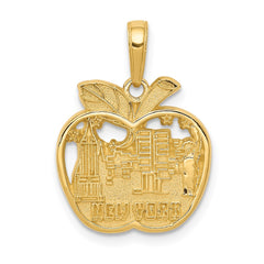14k NEW YORK City Skyline in Apple Pendant - 2