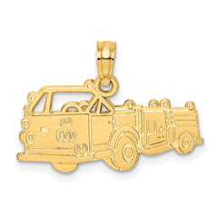 14k Fire Truck Charm - 2