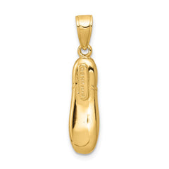 14k 3-D Ballet Slipper Pendant - 2