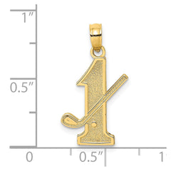 14k Golf Club and Ball on #1 Charm