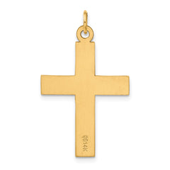 14k Polished Cross Charm - 6