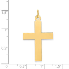 14k Polished Cross Charm - 6