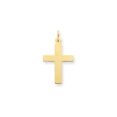 14k Polished Cross Charm - 6