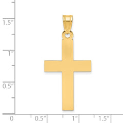 14K Polished Cross Charm - 7
