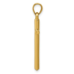 14k Polished Hollow Cross Pendant - 3