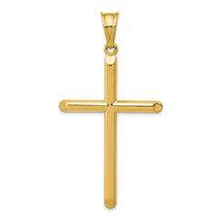 14k 3-D Hollow Cross Pendant - 2
