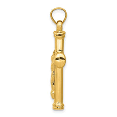 14K Reversible Crucifix Pendant - 2