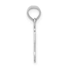 14K White Gold Basketball in Net Pendant