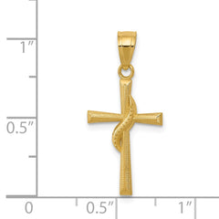 14k Polished Cross Pendant - 3