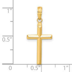 14k Reversible Latin Cross Pendant