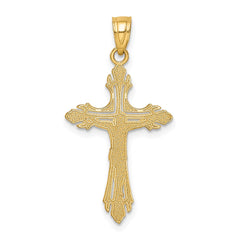 14k Diamond-cut Crucifix Pendant - 3