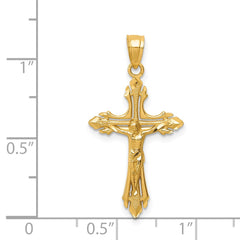 14k Diamond-cut Crucifix Pendant - 3
