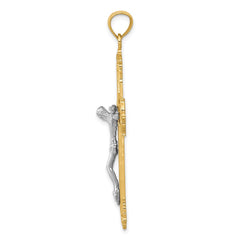 14k Two-tone Crucifix Pendant - 4