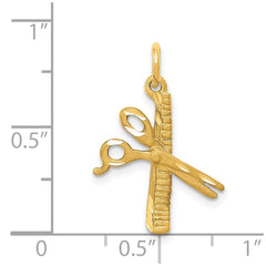 14k Comb and Scissors Charm - 2