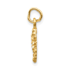 14k Satin Diamond-cut Scorpio Zodiac Charm - 2