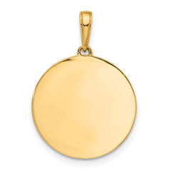 14k and White Rhodium D/C It's A Girl Pendant