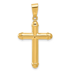 14K Polished Cross Pendant - 11