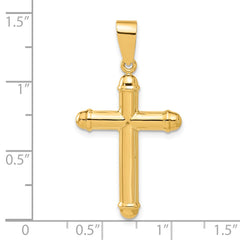 14K Polished Cross Pendant - 11