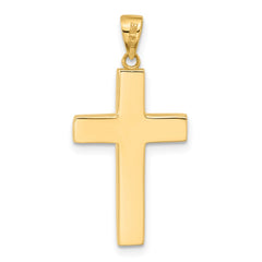 14K Polished Cross Pendant - 12