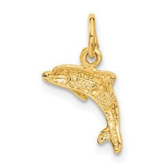 14k Dolphin Pendant - 2