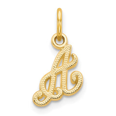 14KY Script Letter A Initial Charm - 2