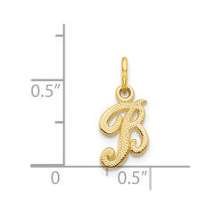 14KY Script Letter B Initial Charm - 2