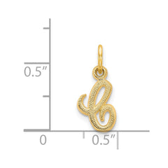 14KY Script Letter C Initial Charm