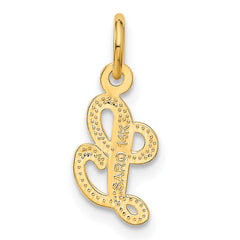 14KY Script Letter L Initial Charm - 2