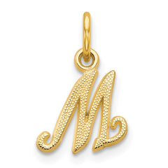 14KY Script Letter M Initial Charm - 2
