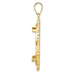 Wideband Distinguished Coin Jewelry 14k Polished Fancy 22.0mm Prong Coin Bezel Pendant - 2