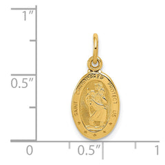 14k Saint Christopher Medal Charm - 5