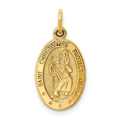 14k Saint Christopher Medal Charm - 6