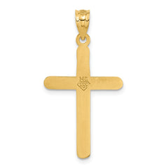 14k Polished Cross Pendant - 21