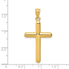 14k Polished Cross Pendant - 21
