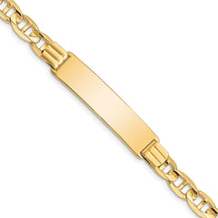 14k Polished Solid Chain/Solid Plate Anchor Link 37x10mm Plate 8 inch ID Bracelet - 2