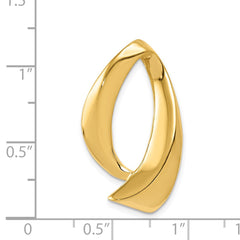 14k Polished Slide Fits up to 8mm Regular/10mm Fancy or Reversible Omega