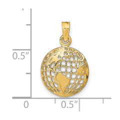 14k Polished Globe Pendant - 2