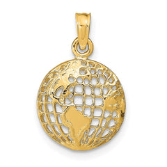14k Polished Globe Pendant - 2
