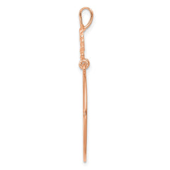 14k Rose Gold Polished 5-Heart Charm Holder