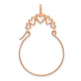 14k Rose Gold Polished 5-Heart Charm Holder