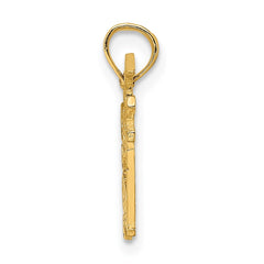 14K Solid Polished GOLF GAL Charm