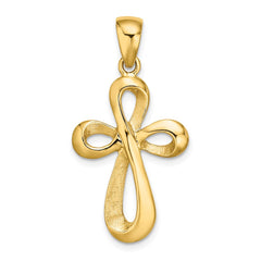 14k Polished Cross Charm - 2